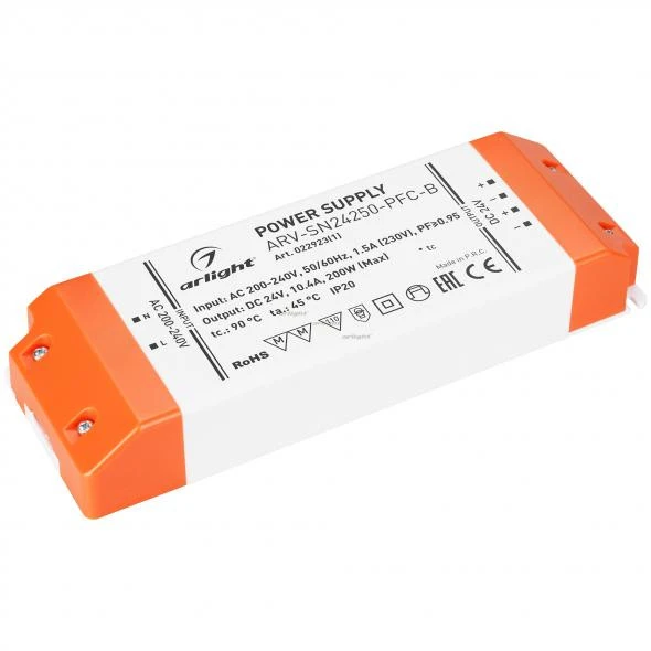 Блок питания для светодиодной ленты Arlight 022923(1) ARV-FLAT Блок питания для светодиодной ленты Arlight 022923(1) ARV-FLAT