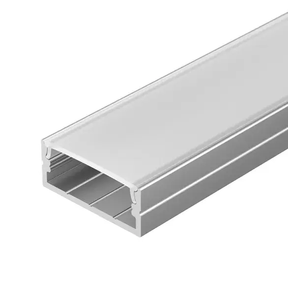 Профиль с экраном ARH-WIDE-H10-2000 ANOD+OPAL (, Алюминий) Arlight 036768 Профиль с экраном ARH-WIDE-H10-2000 ANOD+OPAL (, Алюминий) Arlight 036768