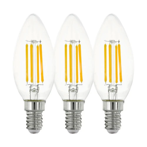 Комплект из 3-х светод. филаментн. ламп Eglo 12811 C35, 4W(E14), 2700K LM_LED_E14 Комплект из 3-х светод. филаментн. ламп Eglo 12811 C35, 4W(E14), 2700K LM_LED_E14