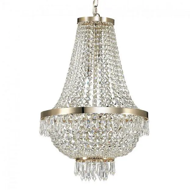 Подвесная люстра Ideal Lux 114736 CAESAR SP9 ORO Подвесная люстра Ideal Lux 114736 CAESAR SP9 ORO