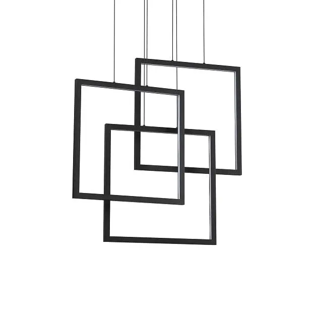 Подвесной светильник Ideal Lux 269375 FRAME SP QUADRATO NERO Подвесной светильник Ideal Lux 269375 FRAME SP QUADRATO NERO