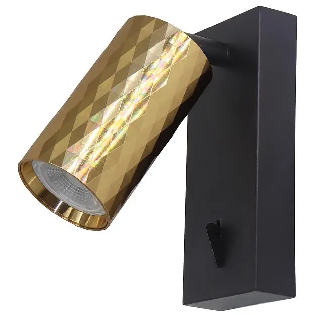 Светильник ML1880 PRISM 35W, 230V, GU10, золото и чёрный Feron 48671 Светильник ML1880 PRISM 35W, 230V, GU10, золото и чёрный Feron 48671