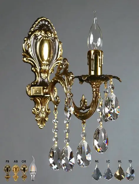 Бра Ambiente 2118/1 PB Leaf crystal Бра Ambiente 2118/1 PB Leaf crystal