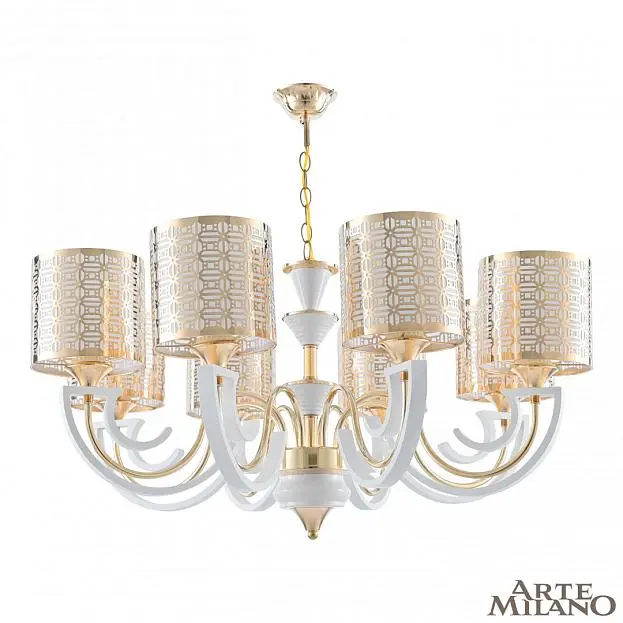 Люстра подвесная с плафонами 308857/8 Wh/Gd Arte Milano Florentia Люстра подвесная с плафонами 308857/8 Wh/Gd Arte Milano Florentia