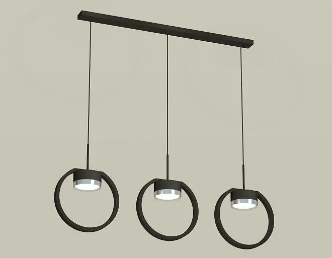 Подвесной светильник Ambrella light XB9107101/3 SBK/PSL Подвесной светильник Ambrella light XB9107101/3 SBK/PSL