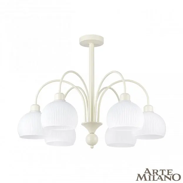 Люстра с белыми плафонами 313066/D700/6 IV Arte Milano AM Люстра с белыми плафонами 313066/D700/6 IV Arte Milano AM