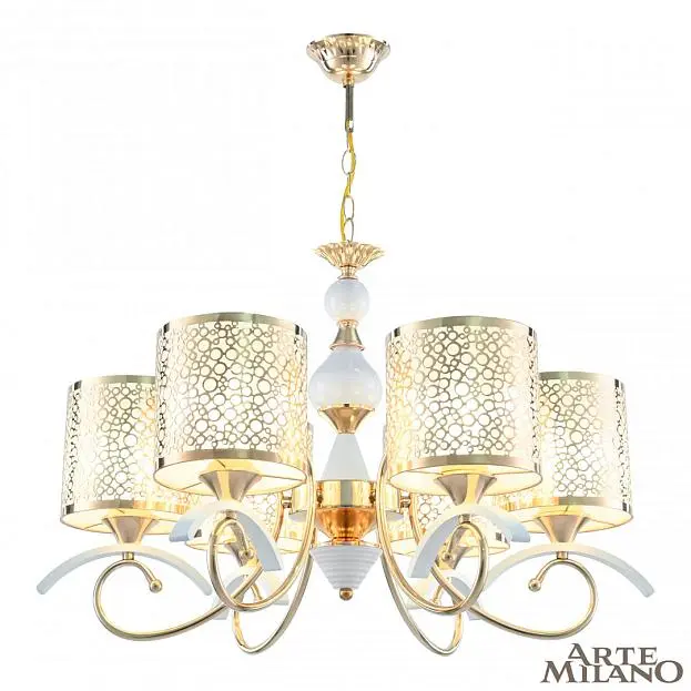 Люстра подвесная с плафонами 309787/6 Wh/Gd Arte Milano Florentia Люстра подвесная с плафонами 309787/6 Wh/Gd Arte Milano Florentia