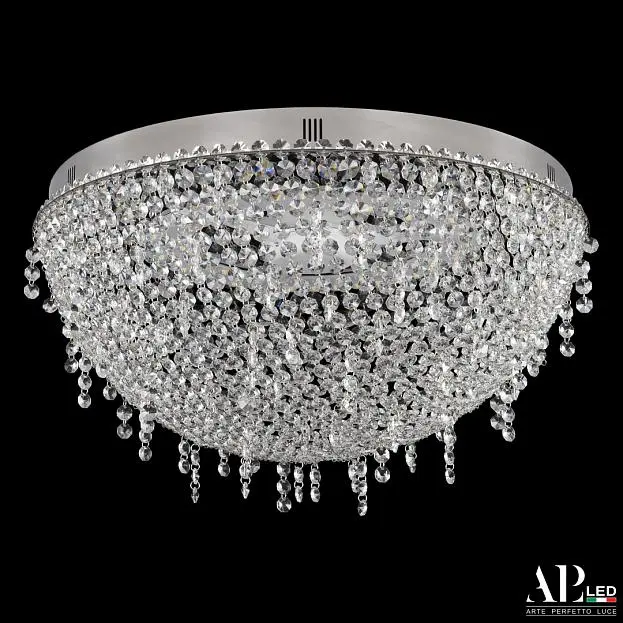 Люстра светодиодная хрустальная с пультом APL LED SH501.2.50.D.LED-DIM.Ni Sicilia Люстра светодиодная хрустальная с пультом APL LED SH501.2.50.D.LED-DIM.Ni Sicilia