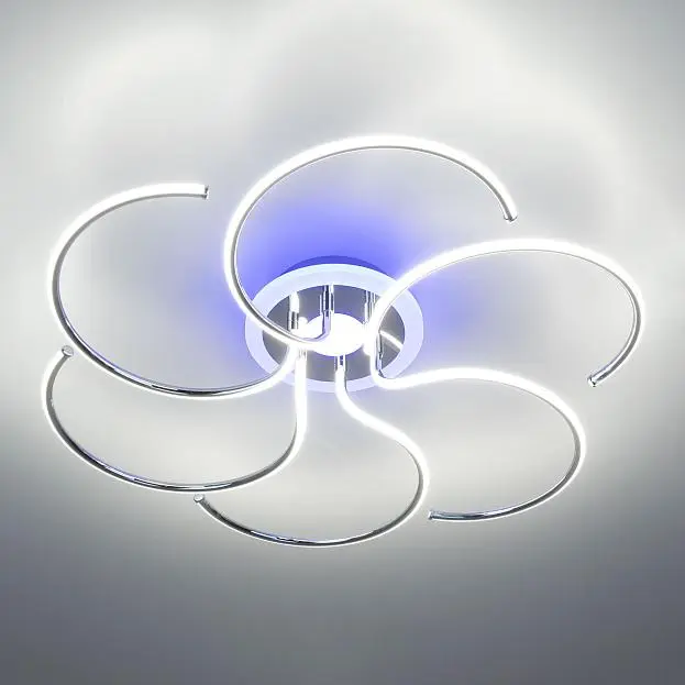 Люстра с пультом LED RGB Хром Citilux CL229261E Джемини Люстра с пультом LED RGB Хром Citilux CL229261E Джемини
