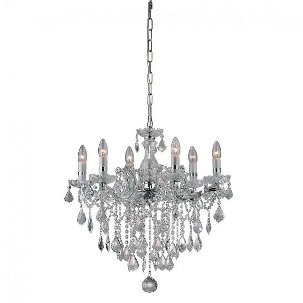 Подвесная люстра Ideal Lux 035628 FLORIAN SP6 CROMO Подвесная люстра Ideal Lux 035628 FLORIAN SP6 CROMO