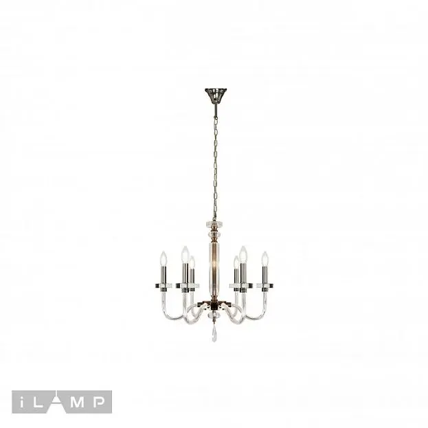 Подвесная люстра iLamp P9474-6 Nickel Vibe Подвесная люстра iLamp P9474-6 Nickel Vibe
