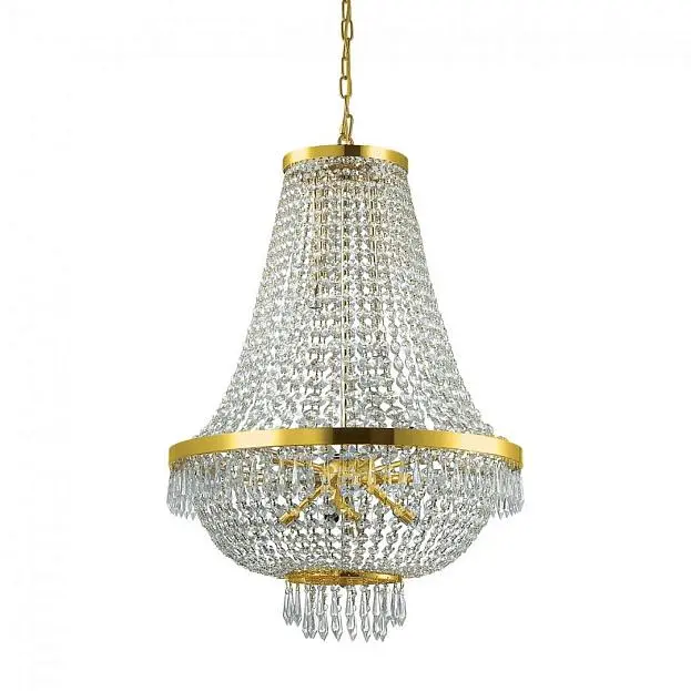 Подвесная люстра Ideal Lux 114743 CAESAR SP12 ORO Подвесная люстра Ideal Lux 114743 CAESAR SP12 ORO