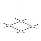 Люстра Illuminati Molecular 4 black/gold