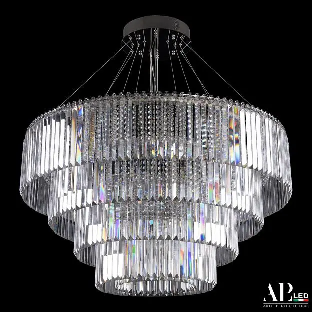Люстра светодиодная хрустальная APL LED SH09.93.4D.A.Ni.4000 Sicilia Люстра светодиодная хрустальная APL LED SH09.93.4D.A.Ni.4000 Sicilia