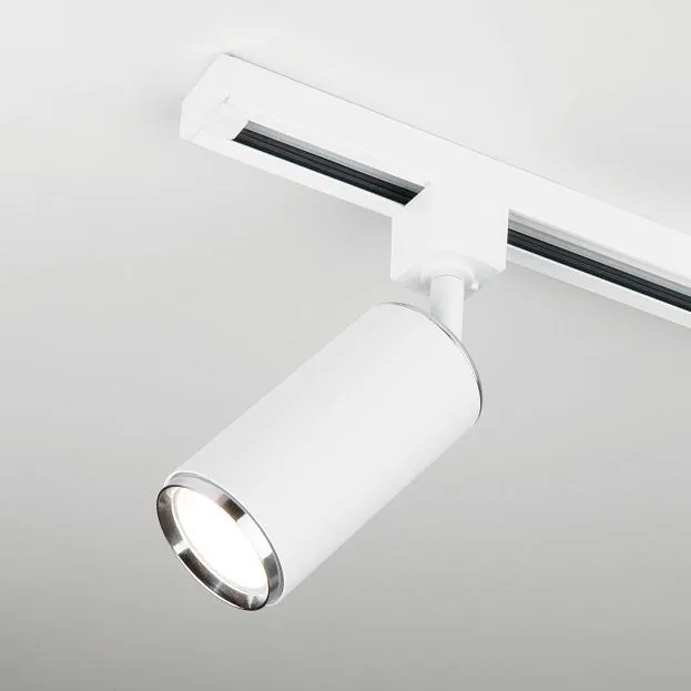 Трековый светильник Elektrostandard Svit GU10 Белый/хром (MRL 1013) однофазный a048165 Трековый светильник Elektrostandard Svit GU10 Белый/хром (MRL 1013) однофазный a048165