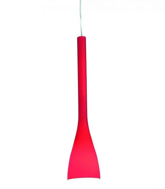 Подвесной светильник Ideal Lux 035703 FLUT SP1 SMALL ROSSO Подвесной светильник Ideal Lux 035703 FLUT SP1 SMALL ROSSO