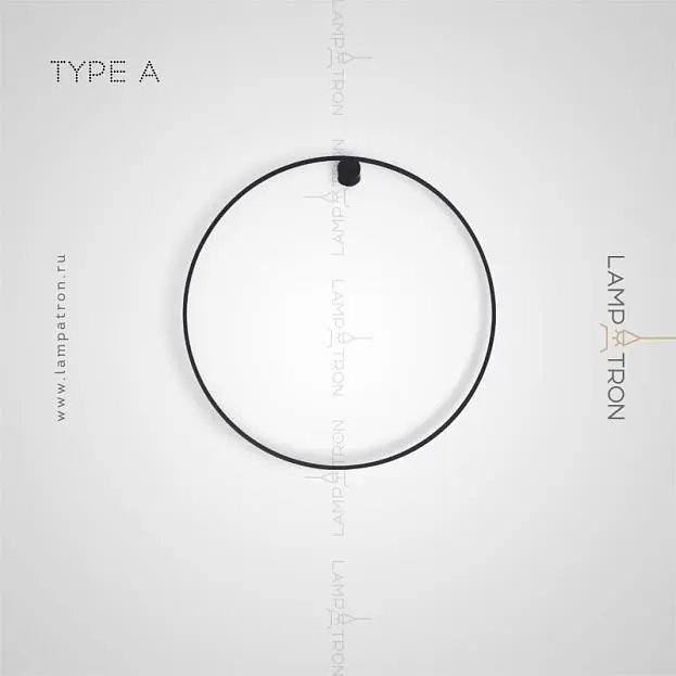 Бра WILD RING Размер M. Тип A. Цвет Черный Lampatron 5501-24740 Бра WILD RING Размер M. Тип A. Цвет Черный Lampatron 5501-24740