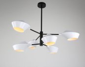 Люстра на штанге Lumina Deco LDP 6037-6 WT+BK Romina