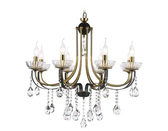Подвесная люстра Ambrella light TR4953/8 BK/GD/CL Подвесная люстра Ambrella light TR4953/8 BK/GD/CL