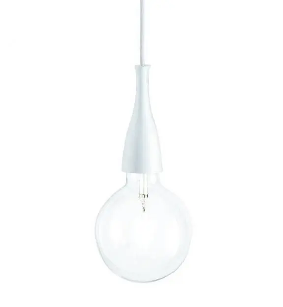 Подвесной светильник Ideal Lux 009360 MINIMAL SP1 BIANCO Подвесной светильник Ideal Lux 009360 MINIMAL SP1 BIANCO