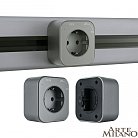 Трековая розетка, 16A 250V Arte Milano 380022TS/ES Grey Am