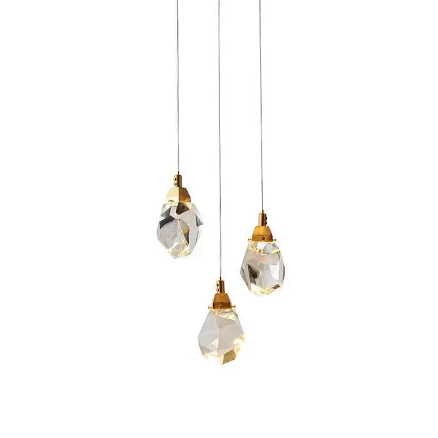 Подвесной светильник Delight Collection 9701P/3R brass Crystal rock II Подвесной светильник Delight Collection 9701P/3R brass Crystal rock II