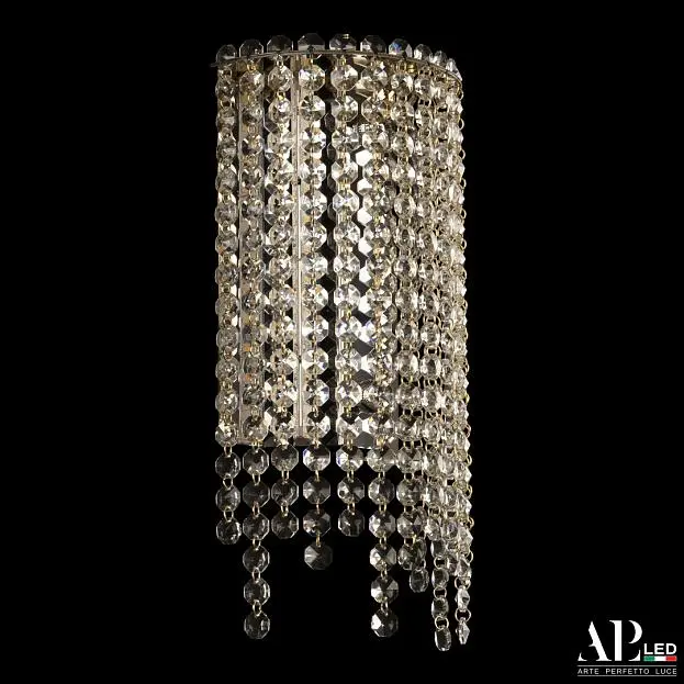 Бра светодиодные хрустальные APL LED SH500.B5.16-27.B.Gd.3000 Sicilia Бра светодиодные хрустальные APL LED SH500.B5.16-27.B.Gd.3000 Sicilia