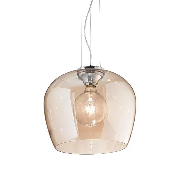 Подвесной светильник Ideal Lux Blossom SP1 Ambra 241524 Подвесной светильник Ideal Lux Blossom SP1 Ambra 241524