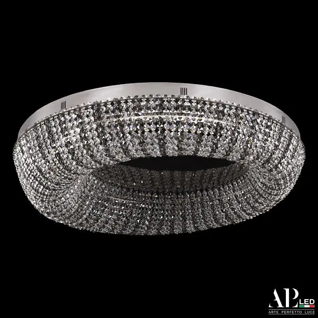 Люстра светодиодная хрустальная APL LED SH610.2.80.R.Ni.4000.Clear.731 Sicilia Люстра светодиодная хрустальная APL LED SH610.2.80.R.Ni.4000.Clear.731 Sicilia