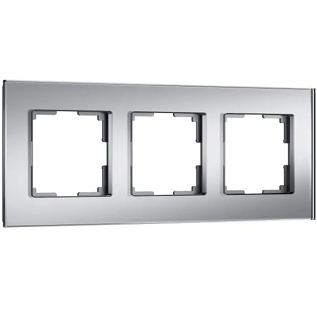 Рамка на 3 поста (серебряный, стекло soft-touch) Werkel W0033106 Senso a064570 Рамка на 3 поста (серебряный, стекло soft-touch) Werkel W0033106 Senso a064570