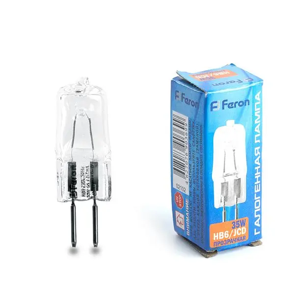 Лампа галогенная JCD G5.3 35W 230V Feron 02102 HB6 Лампа галогенная JCD G5.3 35W 230V Feron 02102 HB6