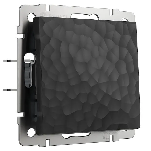 Выключатель одноклавишный проходной Werkel W1212008 (черный) Hammer a052055 Выключатель одноклавишный проходной Werkel W1212008 (черный) Hammer a052055