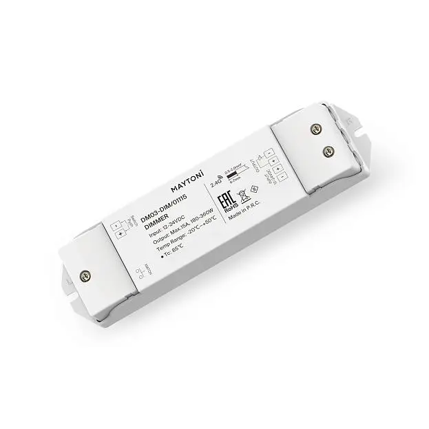 Диммер для монохромной светодиодной ленты Maytoni 01115 Led Strip 180Вт/360Вт Диммер для монохромной светодиодной ленты Maytoni 01115 Led Strip 180Вт/360Вт