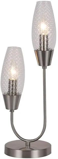 Интерьерная настольная лампа Escada 10165/2 Nickel Desire Интерьерная настольная лампа Escada 10165/2 Nickel Desire