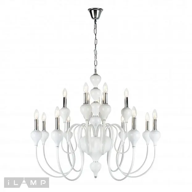 Подвесная люстра iLamp 88003-10+5 WH Lady Подвесная люстра iLamp 88003-10+5 WH Lady