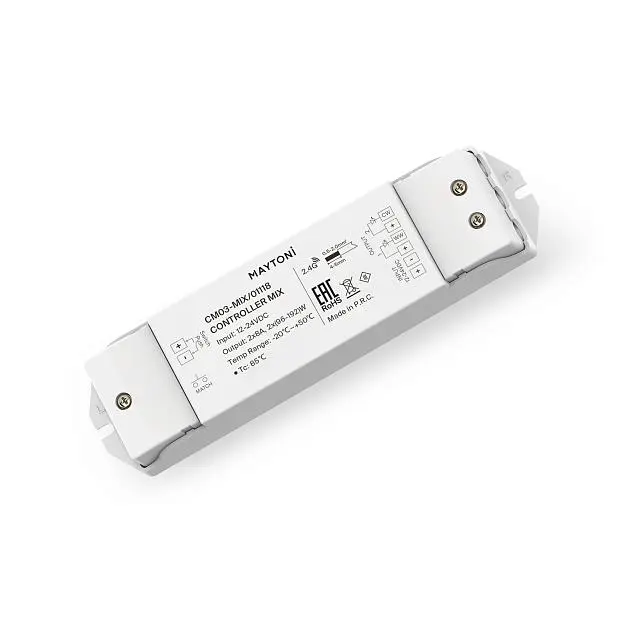 Контроллер для светодиодной ленты MIX Maytoni 01118 Led Strip 192Вт/384Вт Контроллер для светодиодной ленты MIX Maytoni 01118 Led Strip 192Вт/384Вт