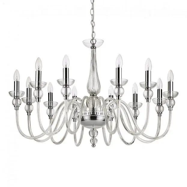 Подвесная люстра Ideal Lux 168906 DOGE SP12 TRASPARENTE Подвесная люстра Ideal Lux 168906 DOGE SP12 TRASPARENTE