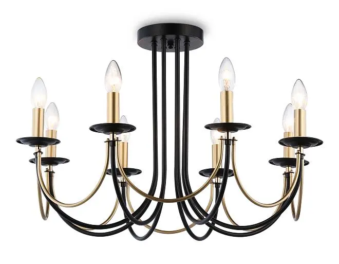 Подвесная люстра Ambrella light TR9622/8 BK/CGD Подвесная люстра Ambrella light TR9622/8 BK/CGD