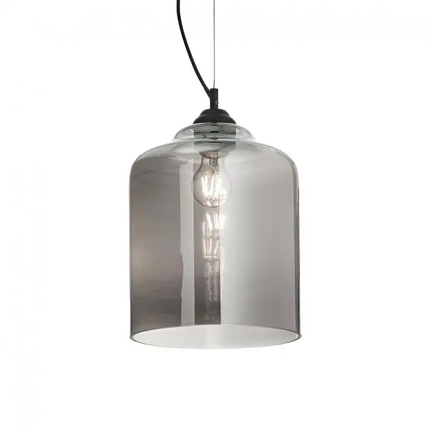 Подвесной светильник Ideal Lux Bistro SP1 Square Fume 112312 Подвесной светильник Ideal Lux Bistro SP1 Square Fume 112312