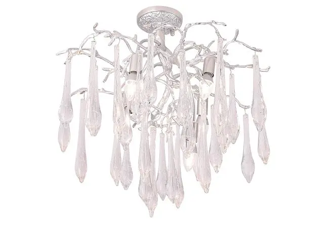 Потолочная люстра Crystal Lux REINA PL5 D600 SILVER PATINA Потолочная люстра Crystal Lux REINA PL5 D600 SILVER PATINA