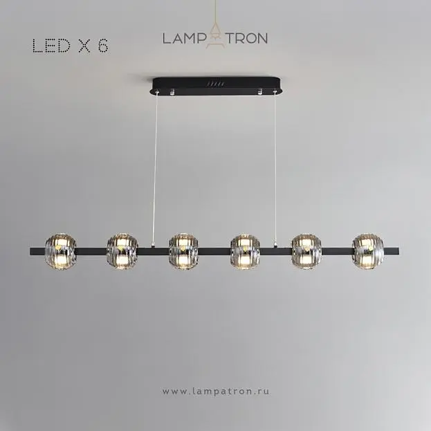 Реечный, рядный светильник SEMUND LONG 6 шаров. Цвет Черный Lampatron 8100-22153 Реечный, рядный светильник SEMUND LONG 6 шаров. Цвет Черный Lampatron 8100-22153