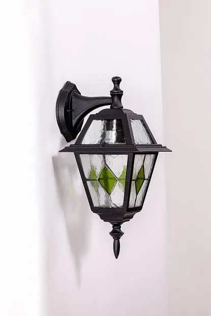 Настенный фонарь уличный Oasis Light 91102/04 lgG Bl FARO lead GLASS Настенный фонарь уличный Oasis Light 91102/04 lgG Bl FARO lead GLASS