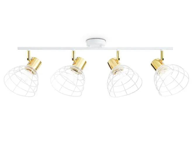 Настенно-потолочный спот Ambrella light TR8603/4 WH/GD Настенно-потолочный спот Ambrella light TR8603/4 WH/GD