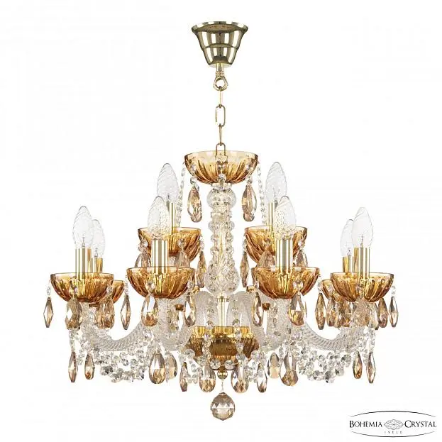 Люстра Bohemia Ivele Crystal 5402/8+4/195 G Amber/M-1H K721 Люстра Bohemia Ivele Crystal 5402/8+4/195 G Amber/M-1H K721