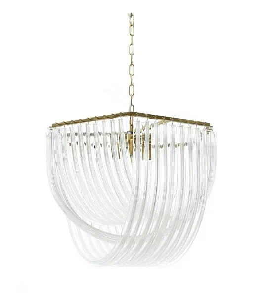 Хрустальная подвесная люстра Lumina Deco LDP 6001-600 GD+CL Weddini Хрустальная подвесная люстра Lumina Deco LDP 6001-600 GD+CL Weddini