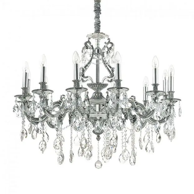 Подвесная люстра Ideal Lux 164953 GIOCONDA SP12 ARGENTO Подвесная люстра Ideal Lux 164953 GIOCONDA SP12 ARGENTO