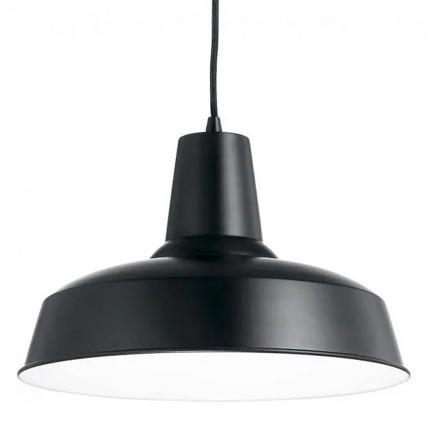 Подвесной светильник Ideal Lux 093659 MOBY SP1 NERO Подвесной светильник Ideal Lux 093659 MOBY SP1 NERO