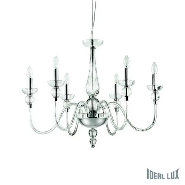 Подвесная люстра Ideal Lux 044422 DOGE SP6 TRASPARENTE Подвесная люстра Ideal Lux 044422 DOGE SP6 TRASPARENTE