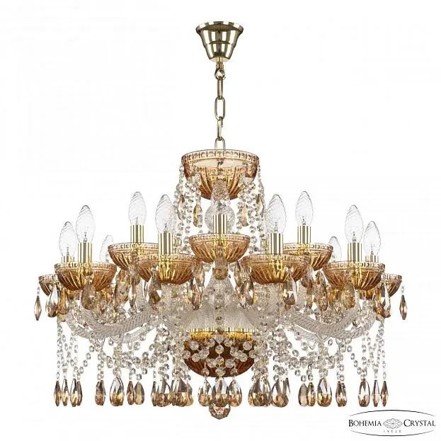 Люстра Bohemia Ivele Crystal 5413/10+5/240 G Amber/M-1G K721 Люстра Bohemia Ivele Crystal 5413/10+5/240 G Amber/M-1G K721