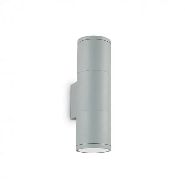 Уличный настенный светильник Ideal Lux 163628 GUN AP2 SMALL GRIGIO Уличный настенный светильник Ideal Lux 163628 GUN AP2 SMALL GRIGIO